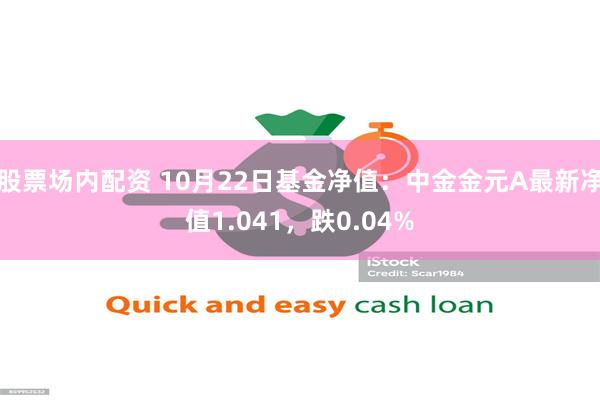 股票场内配资 10月22日基金净值：中金金元A最新净值1.041，跌0.04%