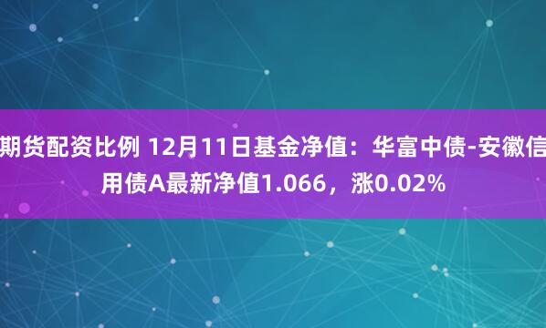 期货配资比例 12月11日基金净值：华富中债-安徽信用债A最新净值1.066，涨0.02%