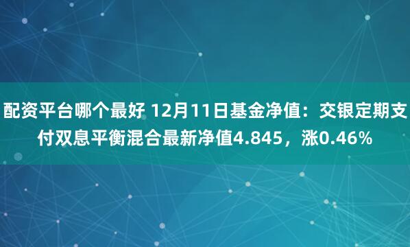 配资平台哪个最好 12月11日基金净值：交银定期支付双息平衡混合最新净值4.845，涨0.46%