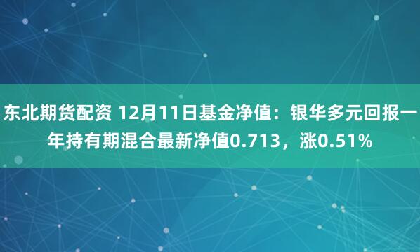 东北期货配资 12月11日基金净值：银华多元回报一年持有期混合最新净值0.713，涨0.51%